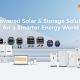 APsystems hero banner with company logo and slogan, featuring a line of solar inverters and storage hardware against a blue sky background.